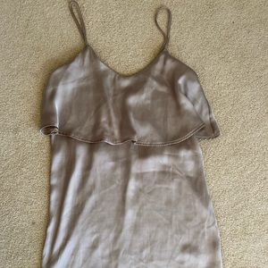 Papaya Neutral Silky Mini Dress